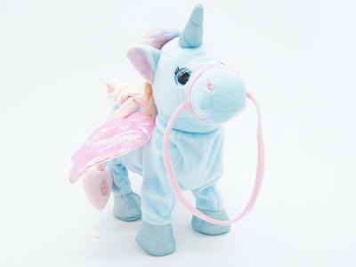 Walking Unicorn Stuffed Toy With The Rein