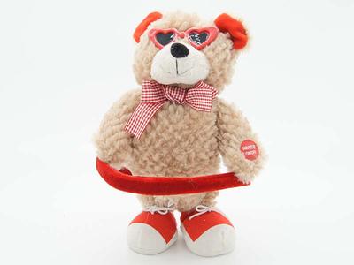 Stuffed Dancing Bear with Hula Hoop