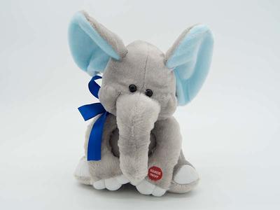 Stuffed Elephant Flapping Ears & Shaking Body