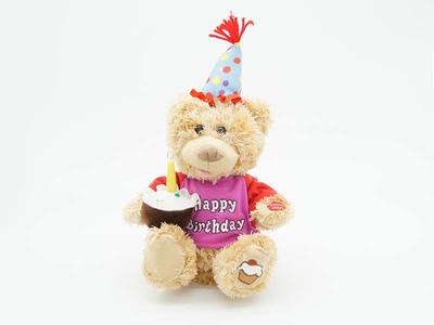Stuffed Birthday Cake Bear