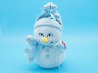 Stuffed Happy Snowman with Rotating Head